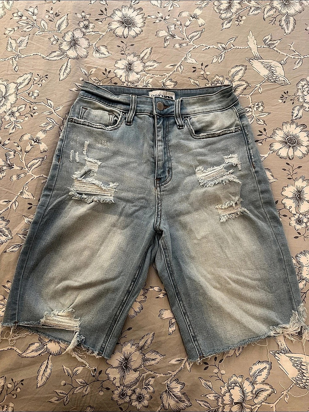 Distressed Bermuda Shorts